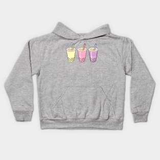 Pixel Bubble Tea Kids Hoodie